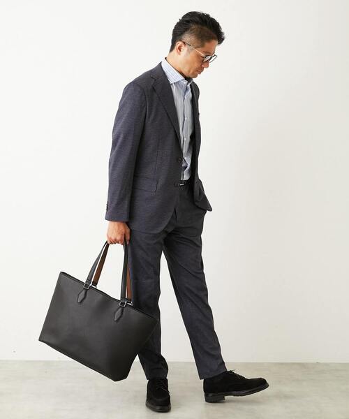 MEN'S MELROSE（メンズメルローズ）の「プリントテックジャージ コンフォートジャケット(セットアップ可)（テーラードジャケット・メンズ・ネイビー/グレー・4/3/5/2）」の22枚目の写真