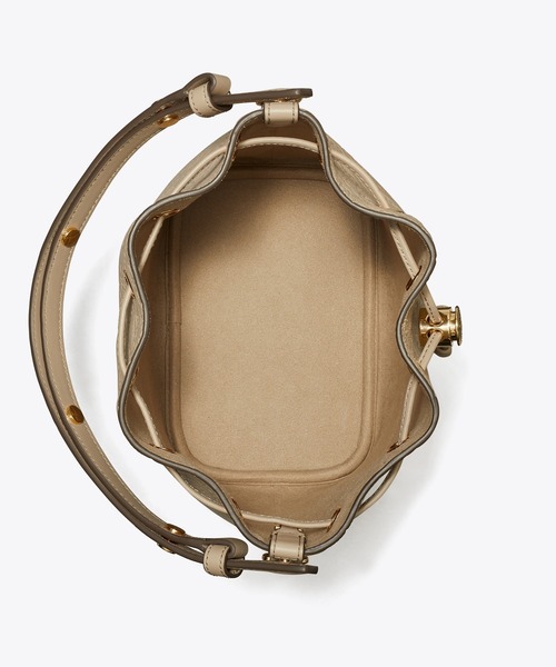 Tモノグラム ペブルド バケットバッグ（ショルダーバッグ）｜TORY