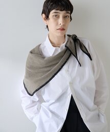 新品Whim Gazette: ツィードポンチョケープ　白 新品Whim Gazette: ツィードポンチョケープ 白