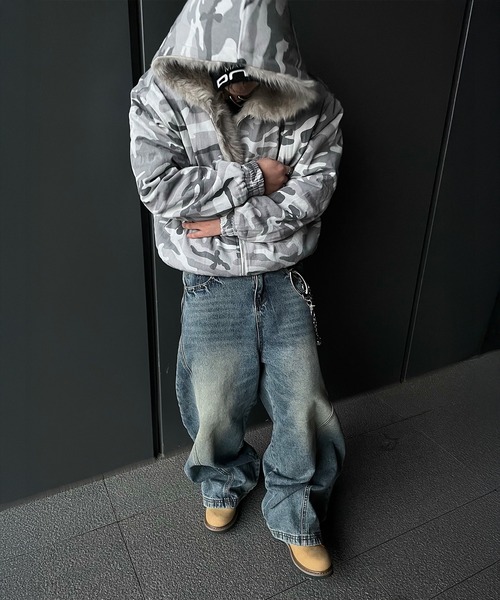 VIBGYOR（ヴィブジョー）の「【ABREATH】カーブドワイドデニムパンツ（CN）（デニムパンツ・メンズ・ブルー・X-LARGE/LARGE/MEDIUM）」の4枚目の写真