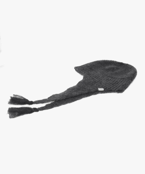 OVERRIDE(オーバーライド)の「OVERRIDE LONG EAR GUIDE TASSEL / オーバーライド(ニットキャップ/ビーニー・レディース・チャコール/レッド/ブラウン・57~59cm)」の11枚目の写真