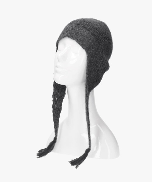 OVERRIDE(オーバーライド)の「OVERRIDE LONG EAR GUIDE TASSEL / オーバーライド(ニットキャップ/ビーニー・レディース・チャコール/レッド/ブラウン・57~59cm)」の12枚目の写真