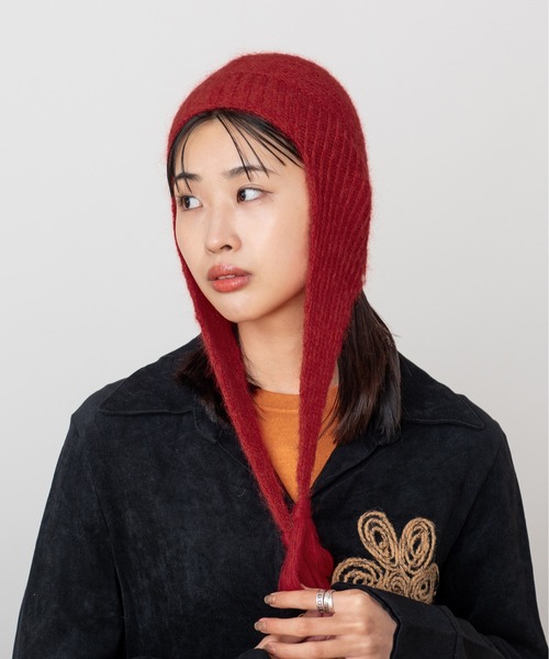 OVERRIDE(オーバーライド)の「OVERRIDE LONG EAR GUIDE TASSEL / オーバーライド(ニットキャップ/ビーニー・レディース・チャコール/レッド/ブラウン・57~59cm)」の21枚目の写真