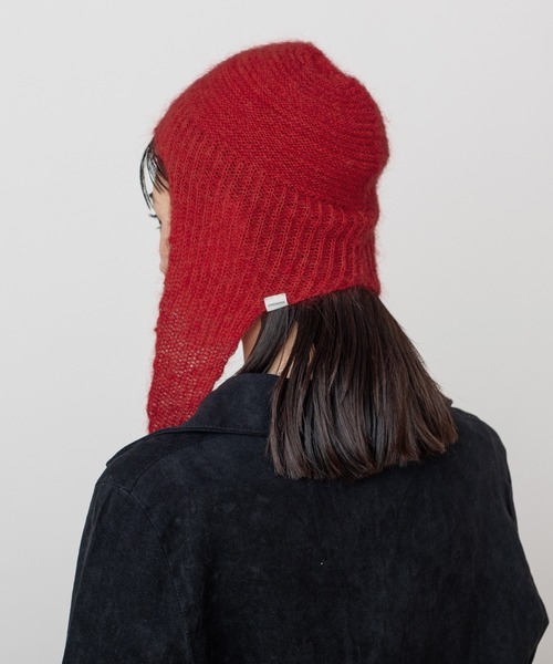 OVERRIDE(オーバーライド)の「OVERRIDE LONG EAR GUIDE TASSEL / オーバーライド(ニットキャップ/ビーニー・レディース・チャコール/レッド/ブラウン・57~59cm)」の19枚目の写真
