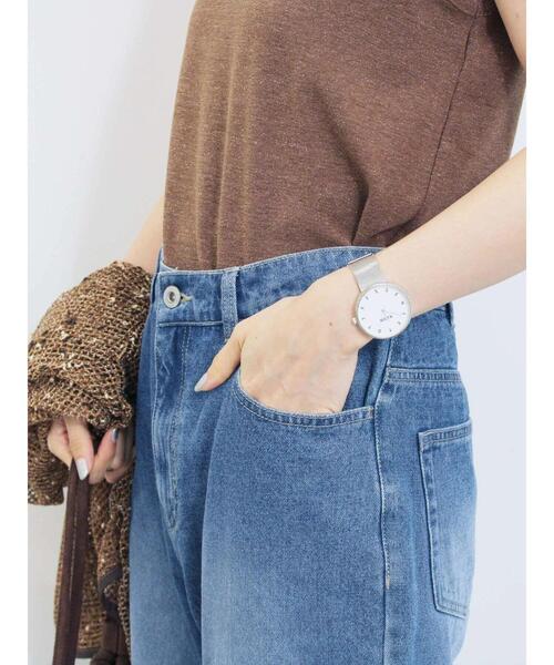 Samansa Mos2 blue(サマンサモスモスブルー)の「【ECO DENIM 】 フレアパンツ(その他パンツ・レディース・ブルー/チャコールグレー/ネイビー・F)」の5枚目の写真