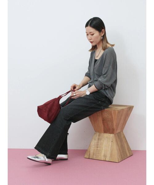 Samansa Mos2 blue(サマンサモスモスブルー)の「【ECO DENIM 】 フレアパンツ(その他パンツ・レディース・ブルー/チャコールグレー/ネイビー・F)」の21枚目の写真