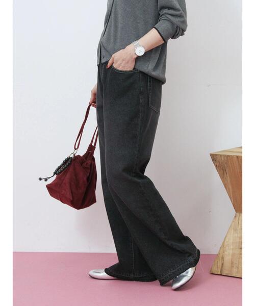 Samansa Mos2 blue(サマンサモスモスブルー)の「【ECO DENIM 】 フレアパンツ(その他パンツ・レディース・ブルー/チャコールグレー/ネイビー・F)」の16枚目の写真