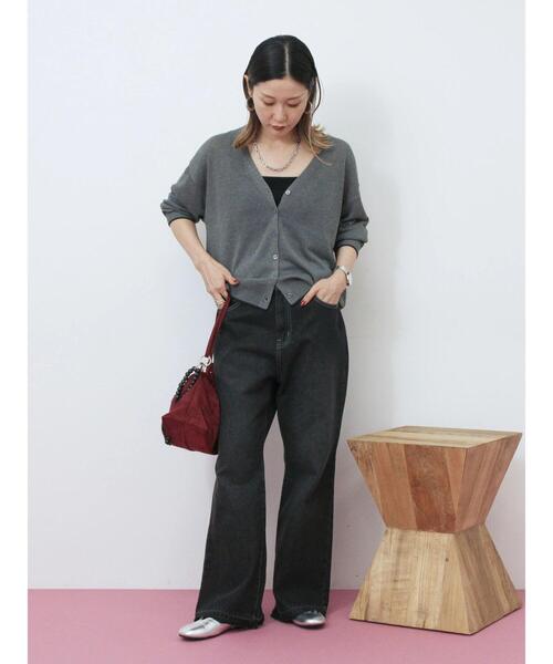 Samansa Mos2 blue(サマンサモスモスブルー)の「【ECO DENIM 】 フレアパンツ(その他パンツ・レディース・ブルー/チャコールグレー/ネイビー・F)」の20枚目の写真