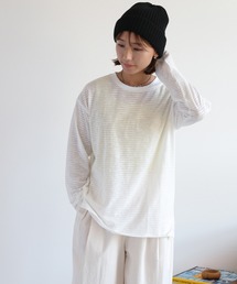 cepo | シアーボーダーロングスリーブTee(Tシャツ/カットソー)