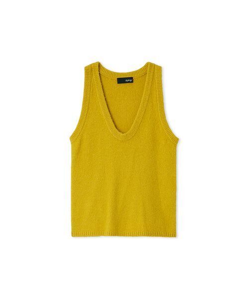 styling/(スタイリング)の「【セットアップ対応】ニットタンクトップ(タンクトップ・レディース・ライトグレー/ブラック/イエロー・F)」の1枚目の写真