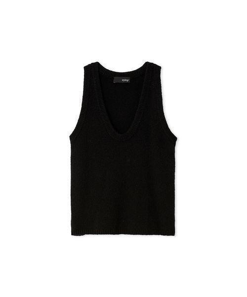 styling/(スタイリング)の「【セットアップ対応】ニットタンクトップ(タンクトップ・レディース・ライトグレー/ブラック/イエロー・F)」の2枚目の写真