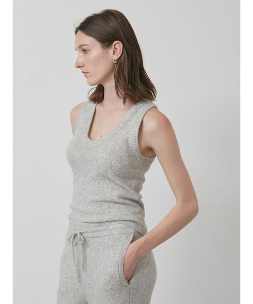 styling/(スタイリング)の「【セットアップ対応】ニットタンクトップ(タンクトップ・レディース・ライトグレー/ブラック/イエロー・F)」の7枚目の写真