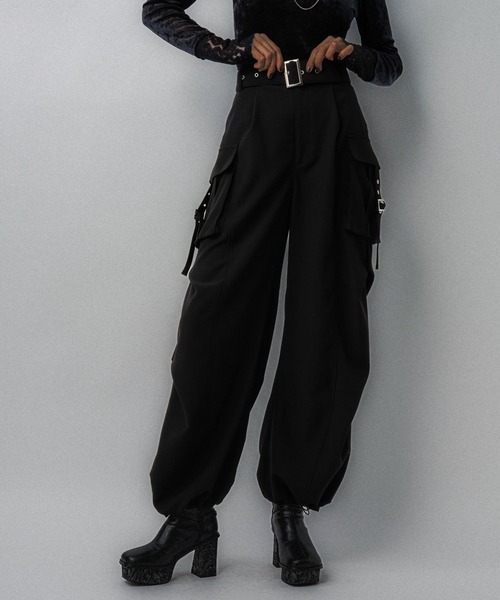 HARE 2wayメッシュカーゴパンツ ブラック HARE】2WAYメッシュカーゴ