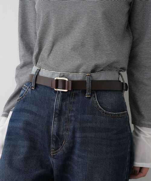 Dessin（デッサン）の「牛革23㎜スライドベルト（ベルト・レディース・ダークウッド/ブラック・00）」の3枚目の写真