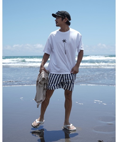 #Re:room（リルーム）の「パームツリーロゴプリントTシャツ（Tシャツ/カットソー・メンズ・ホワイト/ブラック・S-M）」の5枚目の写真