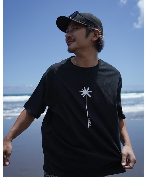 #Re:room（リルーム）の「パームツリーロゴプリントTシャツ（Tシャツ/カットソー・メンズ・ホワイト/ブラック・S-M）」の13枚目の写真