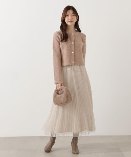 PROPORTION BODY DRESSING（プロポーションボディドレッシング）の「＜Ｅ＞ブークレカーデ / 1215277003（ニット/セーター・レディース・ベージュ/ネイビー/ピンク・FREE）」の12枚目の写真