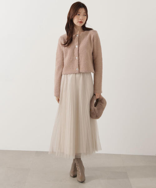 PROPORTION BODY DRESSING（プロポーションボディドレッシング）の「＜Ｅ＞ブークレカーデ / 1215277003（ニット/セーター・レディース・ベージュ/ネイビー/ピンク・FREE）」の13枚目の写真