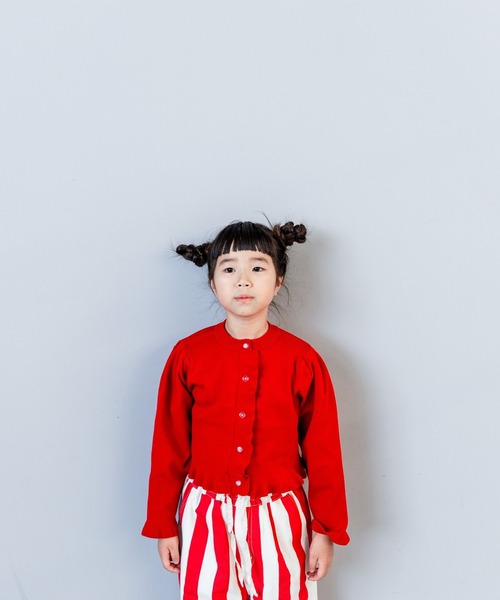 LOWRYS FARM（ローリーズファーム）の「プリプリニットカーディガン　 583717（カーディガン/ボレロ・キッズ・ブラック/レッド/グリーン系その他・130cm/120cm/140cm/110cm/150cm）」の3枚目の写真