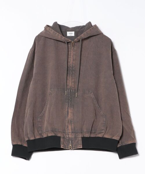 ８(eight)（エイト）の「ダックデニムジップパーカー（ブルゾン・メンズ・ブラウン系その他/グレー系その他/ブラック・MEDIUM/LARGE）」の3枚目の写真