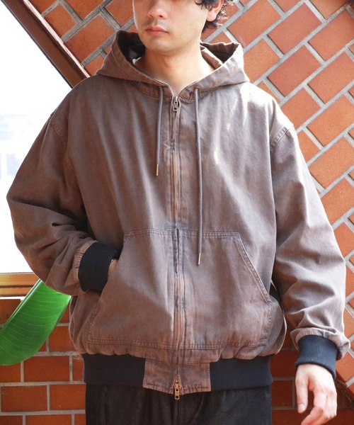 ８(eight)（エイト）の「ダックデニムジップパーカー（ブルゾン・メンズ・ブラウン系その他/グレー系その他/ブラック・MEDIUM/LARGE）」の15枚目の写真