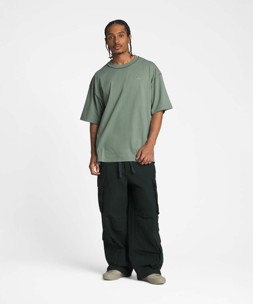 VANS(バンズ)の「VANS PREMIUM Tシャツ / Premium Standards SS Tshirt LX VN000GBYE8A1(Tシャツ/カットソー・メンズ・セージグリーン・SMALL/X-LARGE)」の4枚目の写真