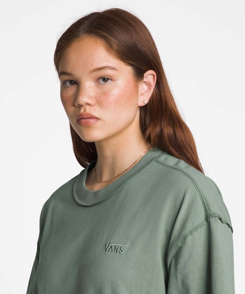 VANS(バンズ)の「VANS PREMIUM Tシャツ / Premium Standards SS Tshirt LX VN000GBYE8A1(Tシャツ/カットソー・メンズ・セージグリーン・SMALL/X-LARGE)」の2枚目の写真