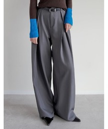 Re:EDIT（リエディ）の「[2025AW COLLECTION][低身長/高身長サイズ有]ストレッチミックスツイルクロスタックワイドパンツ（その他パンツ）」