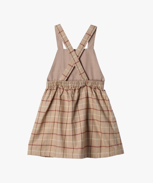 agnes b.(アニエスベー)の「ベビーチェック コットン フレア ワンピース(スカート・キッズ・ベージュ・18M/2YEAR/1YEAR)」の2枚目の写真