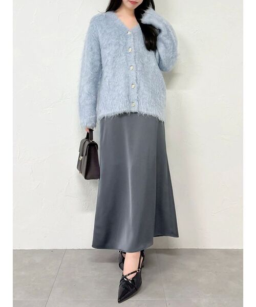 dazzlin(ダズリン)の「ルミナスカラーカーディガン(カーディガン/ボレロ・レディース・ピンク/イエロー/オフホワイト/チャコールグレー/ブルー・FREE)」の10枚目の写真