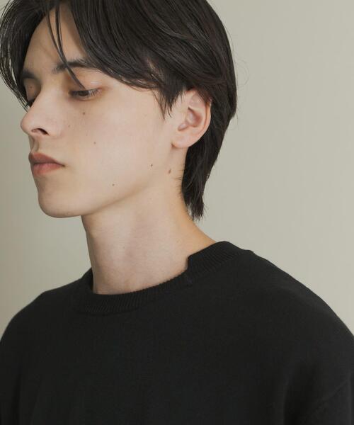 SENSE OF PLACE by URBAN RESEARCH（センスオブプレイスバイアーバンリサーチ）の「アシメクルーネックニット（ニット/セーター・メンズ・ブラック/レッド/グレー・MEDIUM/LARGE）」の13枚目の写真