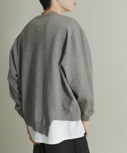 SENSE OF PLACE by URBAN RESEARCH（センスオブプレイスバイアーバンリサーチ）の「アシメクルーネックニット（ニット/セーター・メンズ・ブラック/レッド/グレー・MEDIUM/LARGE）」の22枚目の写真