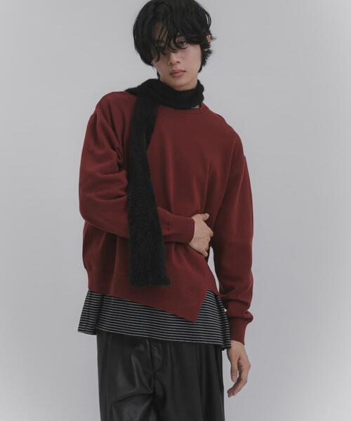 セール】アシメクルーネックニット（ニット/セーター）｜SENSE OF