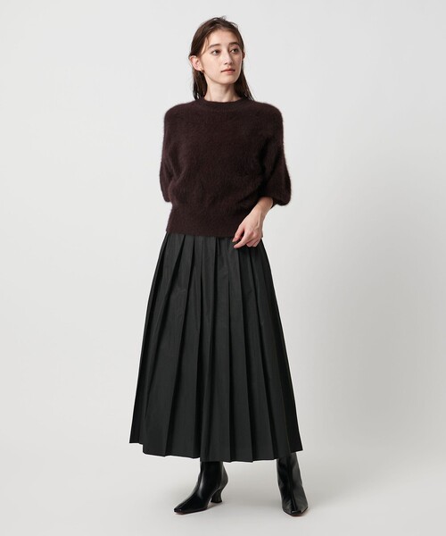 UNITED ARROWS（ユナイテッドアローズ）の「タフタ プリーツ ラメ スカート（スカート・レディース・ダークブラウン/ブラック・38/36）」の4枚目の写真