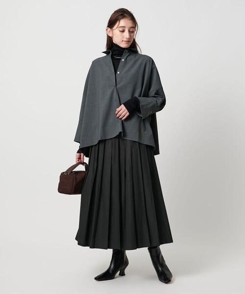 UNITED ARROWS（ユナイテッドアローズ）の「タフタ プリーツ ラメ スカート（スカート・レディース・ダークブラウン/ブラック・38/36）」の5枚目の写真