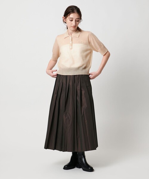 UNITED ARROWS（ユナイテッドアローズ）の「タフタ プリーツ ラメ スカート（スカート・レディース・ダークブラウン/ブラック・38/36）」の7枚目の写真