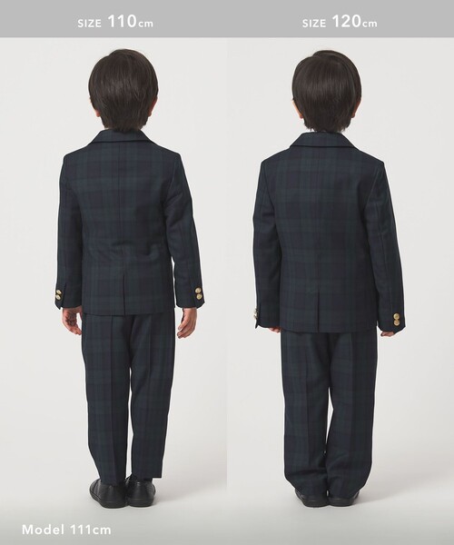 green label relaxing（グリーンレーベルリラクシング）の「TRW ブラックウォッチ パンツ / キッズ 110cm-130cm（スーツパンツ・キッズ・ダークグリーン・130cm/120cm/110cm）」の6枚目の写真