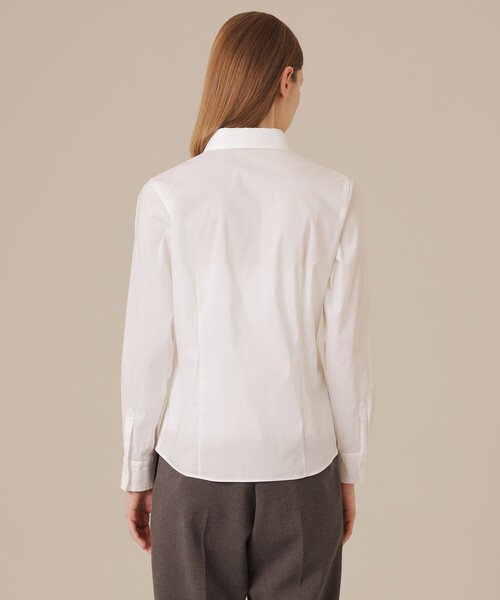 MACKINTOSH LONDON（マッキントッシュ ロンドン）の「コットンナイロンストレッチブラウス（シャツ/ブラウス・レディース・オフホワイト/ブルー・38/40）」の8枚目の写真