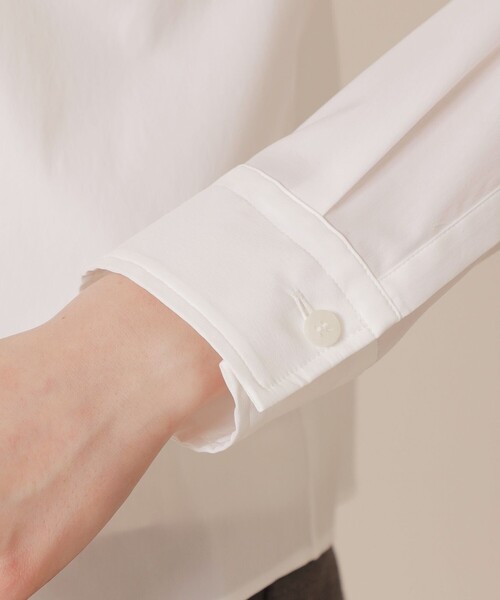 MACKINTOSH LONDON（マッキントッシュ ロンドン）の「コットンナイロンストレッチブラウス（シャツ/ブラウス・レディース・オフホワイト/ブルー・38/40）」の9枚目の写真