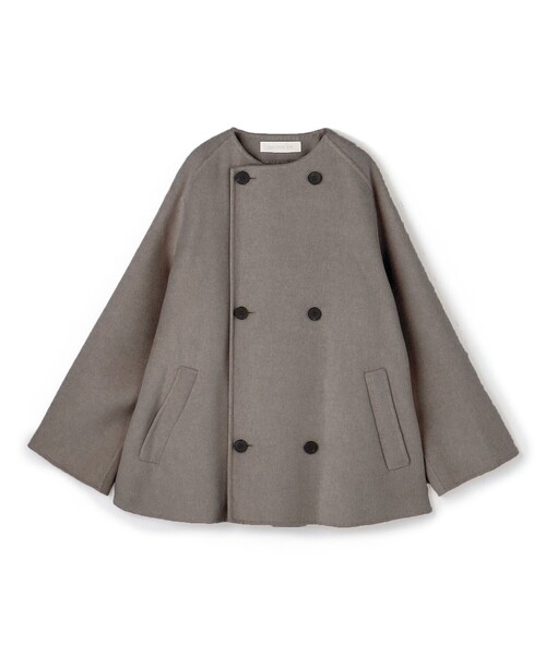 ウールダブルフェイス ノーカラーコート ギャルリーヴィー ウール