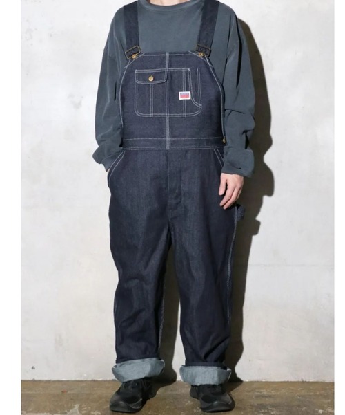 10oz DENIM 50'S OVERALL RIGID 有機丹寧吊帶褲 WEB限定