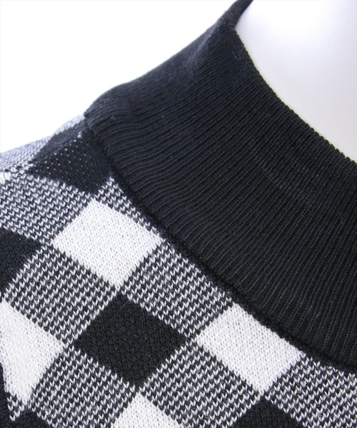 CLEAR BASIC（クリアベーシック）の「ブロックチェックジャガードニットロングワンピース[大人 フェミニン 上品]≪AW新作≫（ワンピース・レディース・ブラック/杢グレー・F）」の14枚目の写真