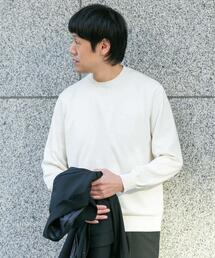 LIFE STYLE TAILOR　コットンシルクハイゲージクルーニット