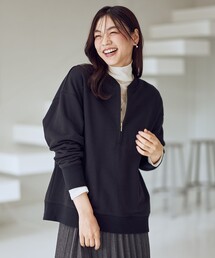 ANY（エニィ）の「【洗濯機可】ハーフジップスウェット（スウェット）」