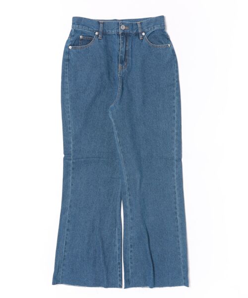 STYLEBLOCK（スタイルブロック）の「デニム・カラーデニムセミフレアパンツ（デニムパンツ・レディース・ブラウン/ブラック/ブルー・S/M）」の6枚目の写真