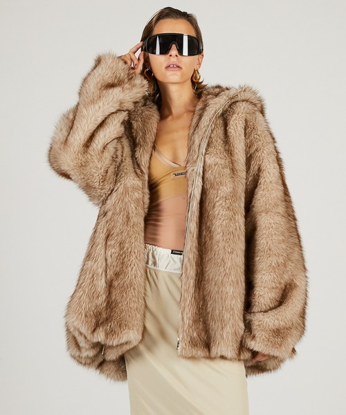 フェイクファーフードパーカー / Fake Fur Hooded Hoodie（その他