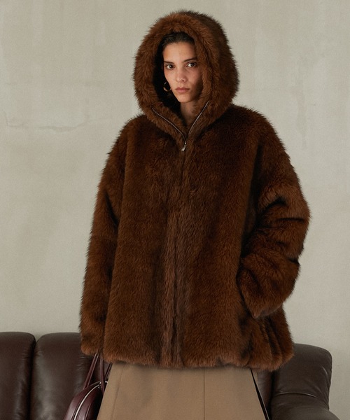 フェイクファーフードパーカー / Fake Fur Hooded Hoodie（その他