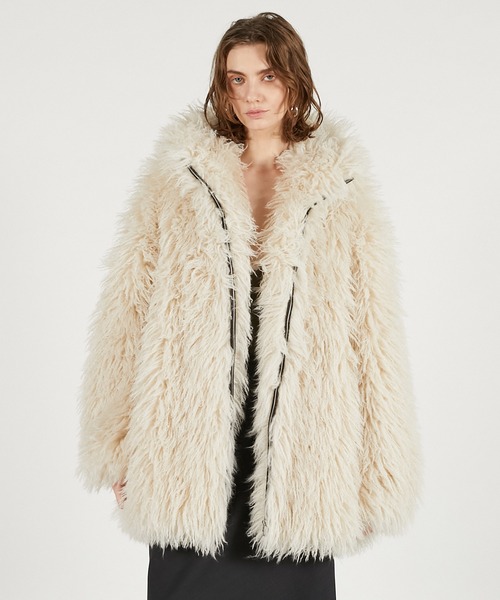 フェイクファーフードパーカー / Fake Fur Hooded Hoodie（その他