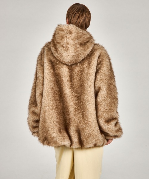 PRANK PROJECT（プランクプロジェクト）の「フェイクファーフードパーカー / Fake Fur Hooded Hoodie（その他アウター・レディース・ホワイト/ベージュ/ブラウン・FREE）」の9枚目の写真