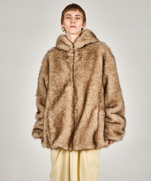 2025Winter Pre-Order】フェイクファーフードパーカー / Fake